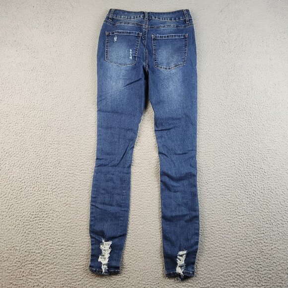 Versona High Rise Ankle Skinny Jeans Women Size 0 Blue Cotton Blend Stretch - Picture 2 of 10